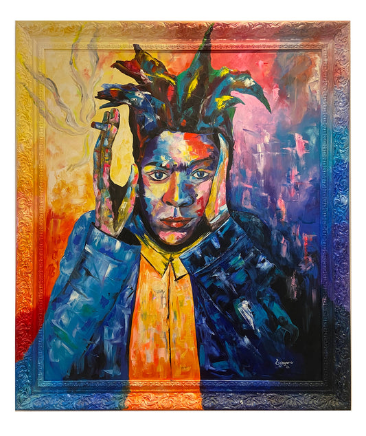 "Basquiat" (2022) Pintura, óleo sobre tela por Ester Zingano