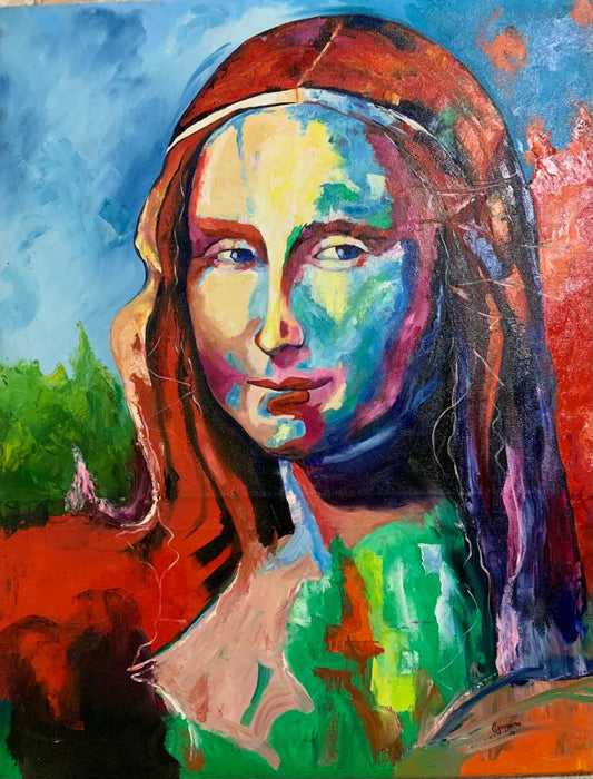 "Monalisa" Pintura, óleo sobre tela (2022) por Ester Zingano
